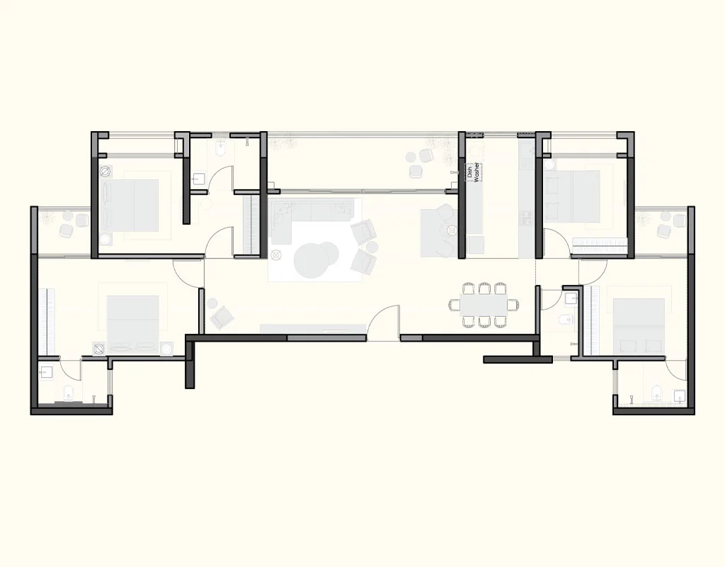 Kunal Canary Balewadi 4BHK Floorplan Image